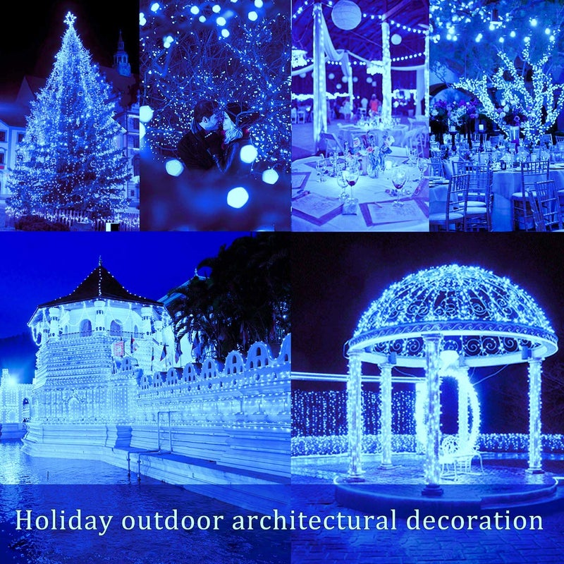DAYLIGHTIR 2 Pack Total 200 LED 66FT Solar Powered Copper Wire String Lights Outdoor, Waterproof, 8 Modes Fairy Lights for Garden, Patio, Party, Yard, Christmas (Blue) - Image 5